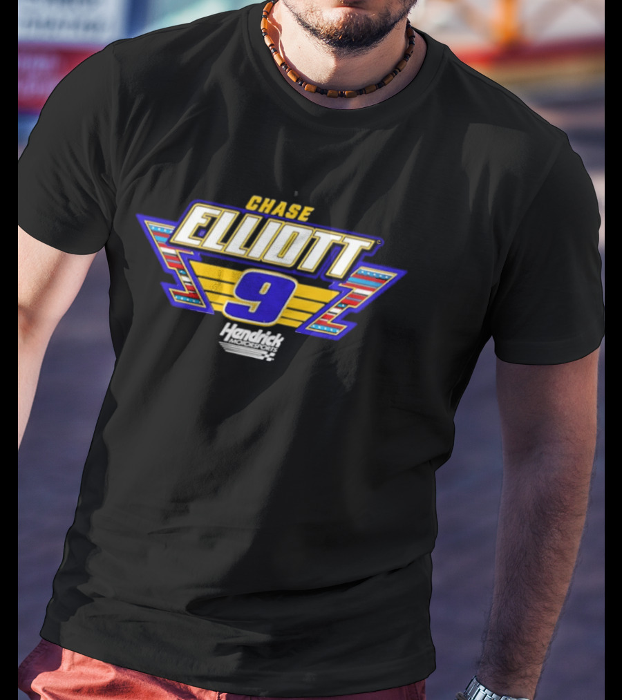 Chase Elliott 9 Hendrick Motorsports Racing NASCAR American Flag T-Shirt