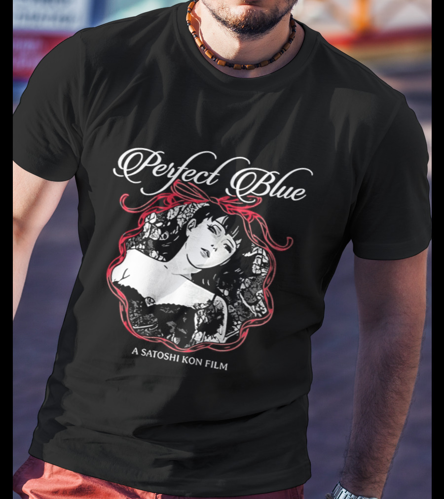 Perfect Blue A Satoshi Kon Film Bold Red Ribbon Frame T-Shirt