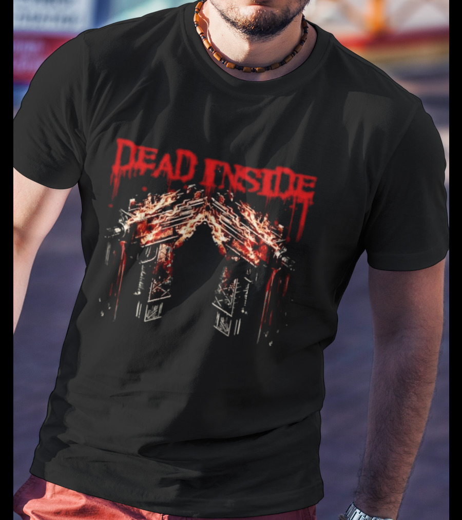 Dead Inside Flaming Guns T-Shirt