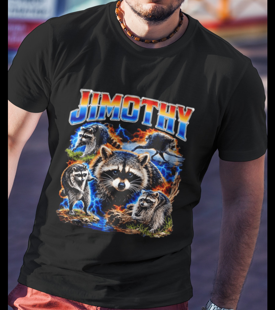 Jimothy Raccoon Wildlife Adventure Seattle Trash Panda T-Shirt