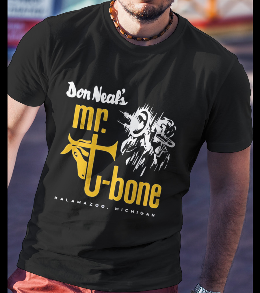 Don Neal's Mr Bone Kalamazoo Michigan Trombone T-Shirt