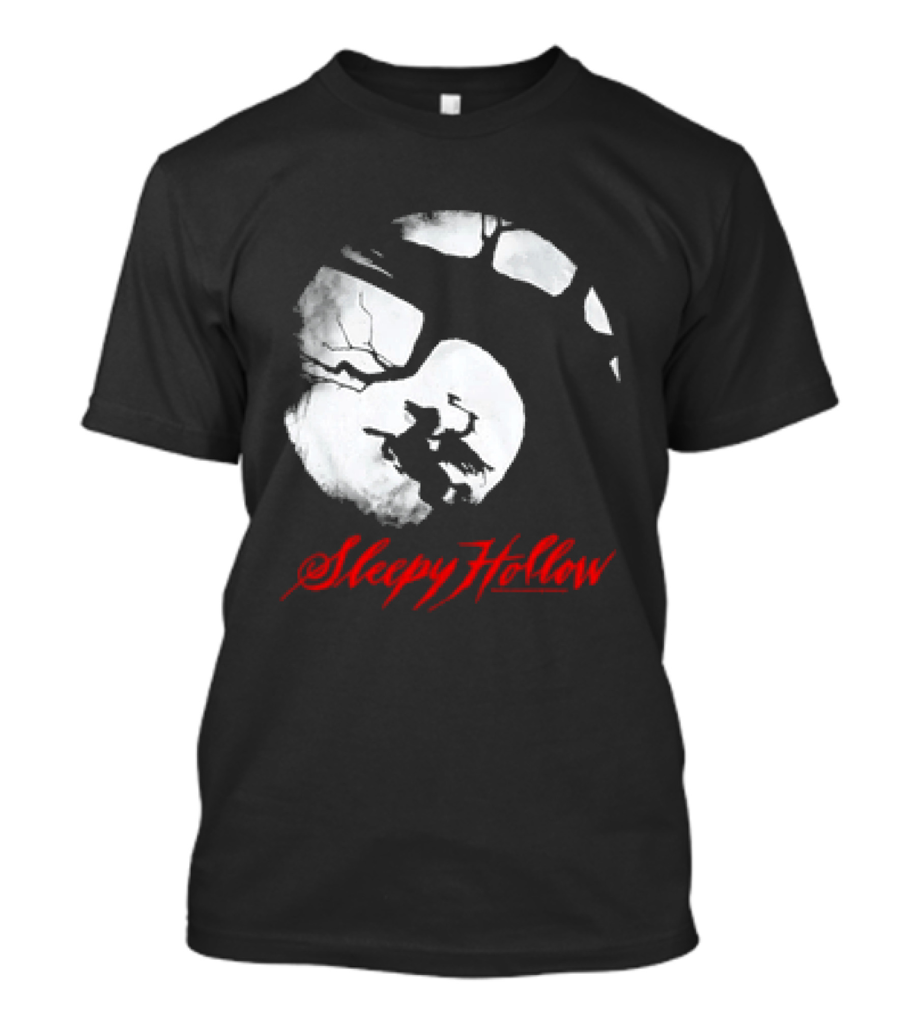 Sleepy Hollow Red Lettering Crescent Moon T-Shirt