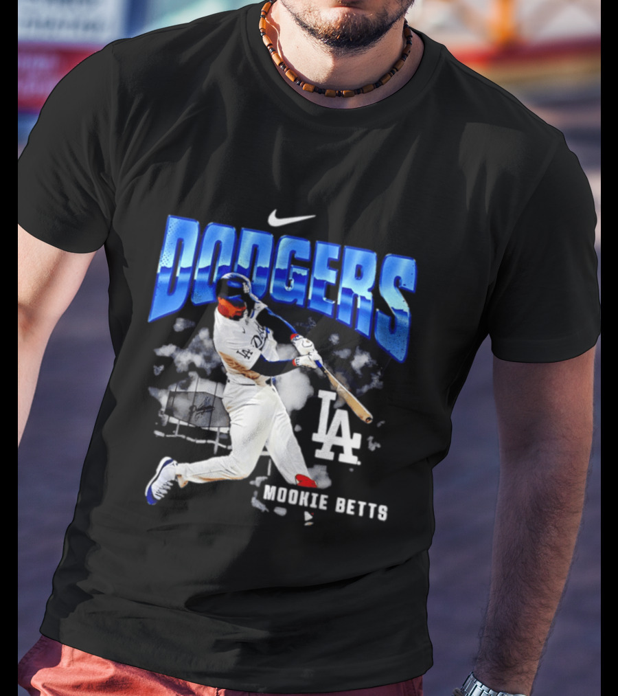 Nike Los Angeles Dodgers Mookie Betts Swing Action LA 2026 T-Shirt