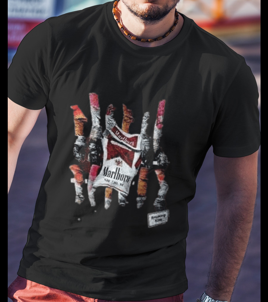 Marlboro Medium Cigarette Butts Collage Street T-Shirt