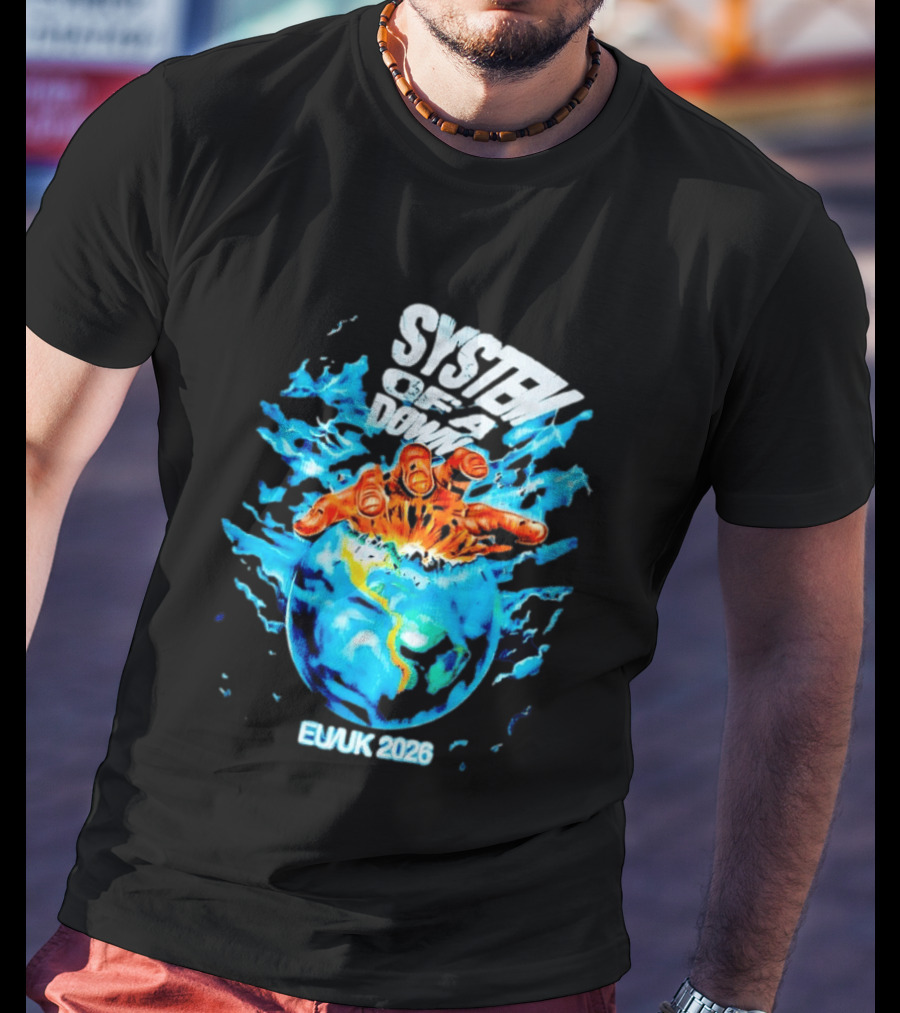 System Of A Down Crushing Hand Earth EU UK 2026 T-Shirt
