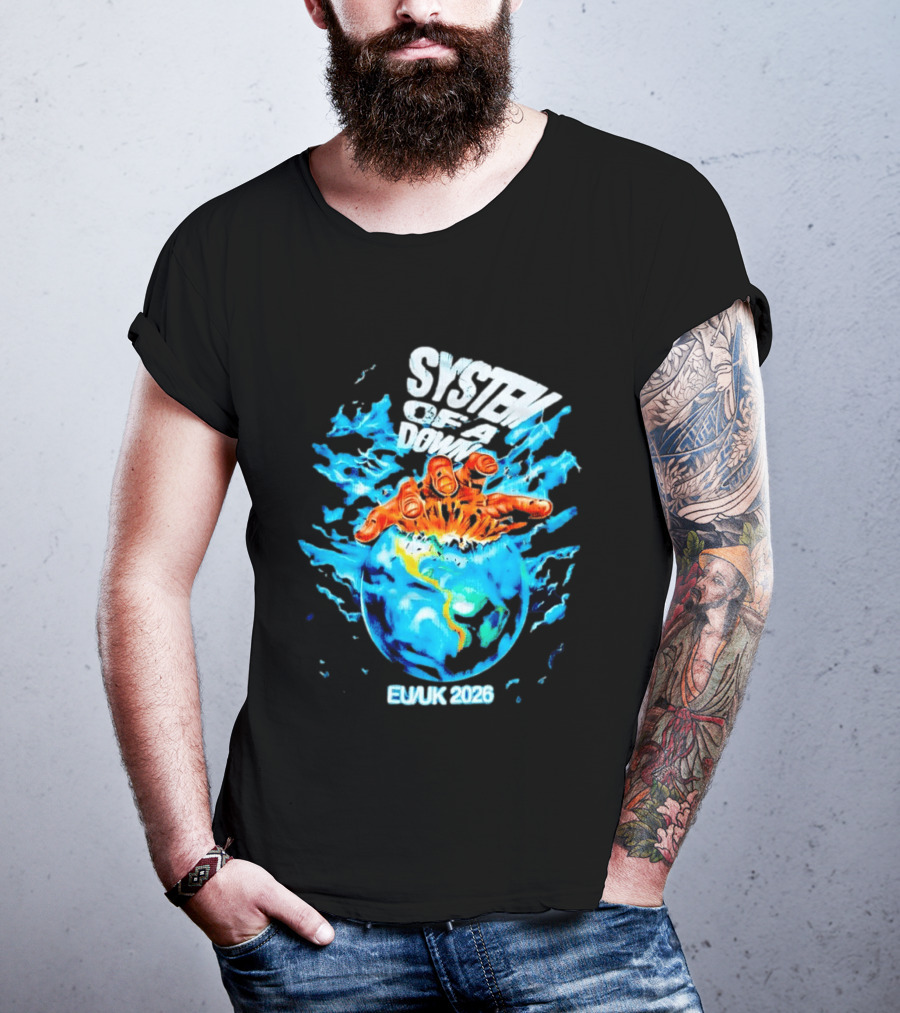 System Of A Down Crushing Hand Earth EU UK 2026 T-Shirt