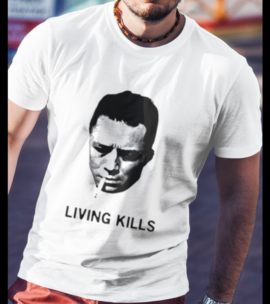Living Kills Albert Camus Smoking T-Shirt