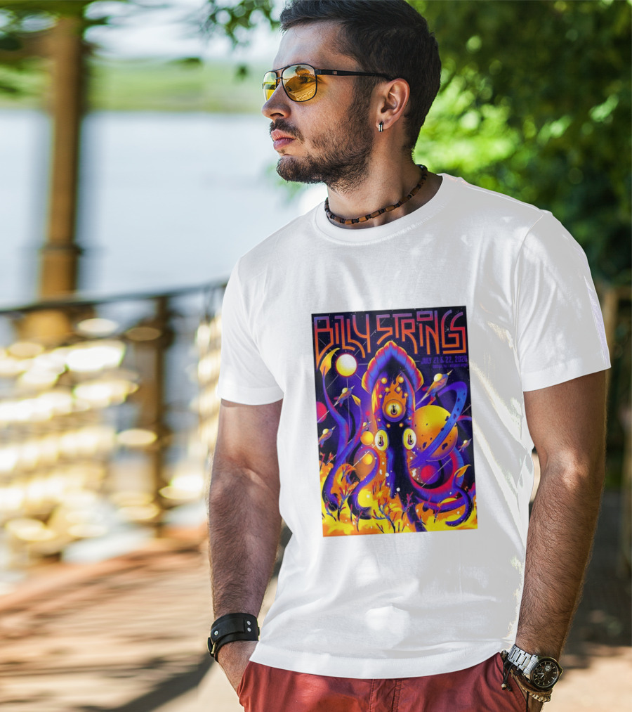 Billy Strings Boston MA July 21 22 2026 Live Agganis Arena Event Psychedelic Cosmic Squid T-Shirt