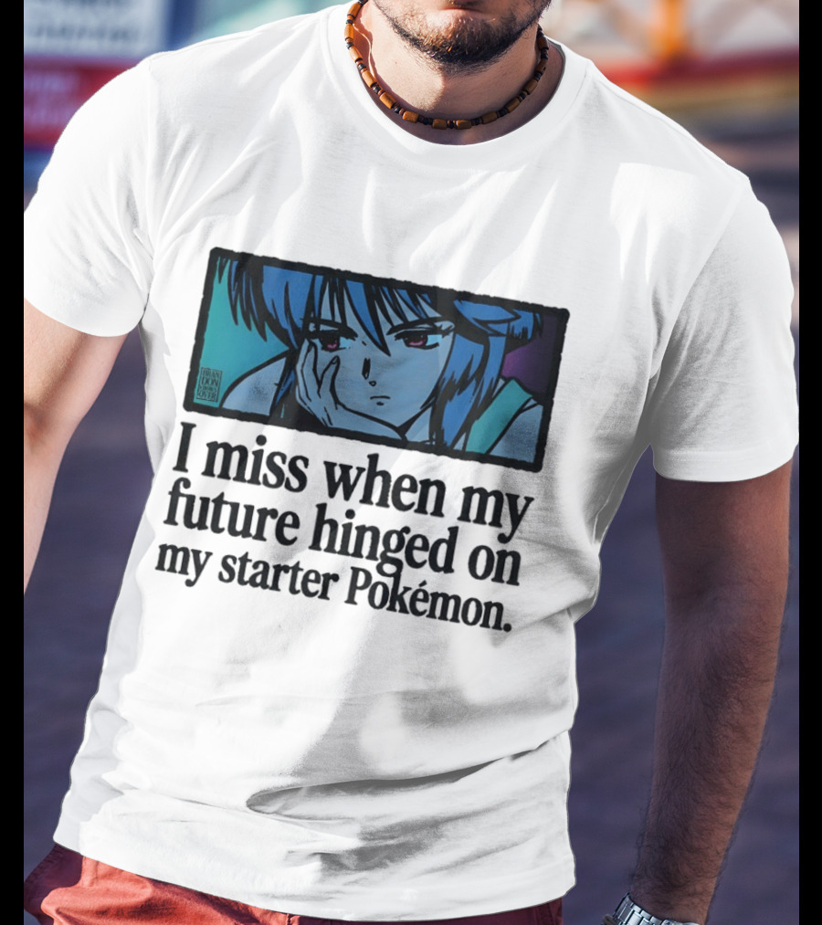 Motoko Kusanagi Ghost In The Shell I Miss When My Future Hinged On My Starter Pokémon T-Shirt