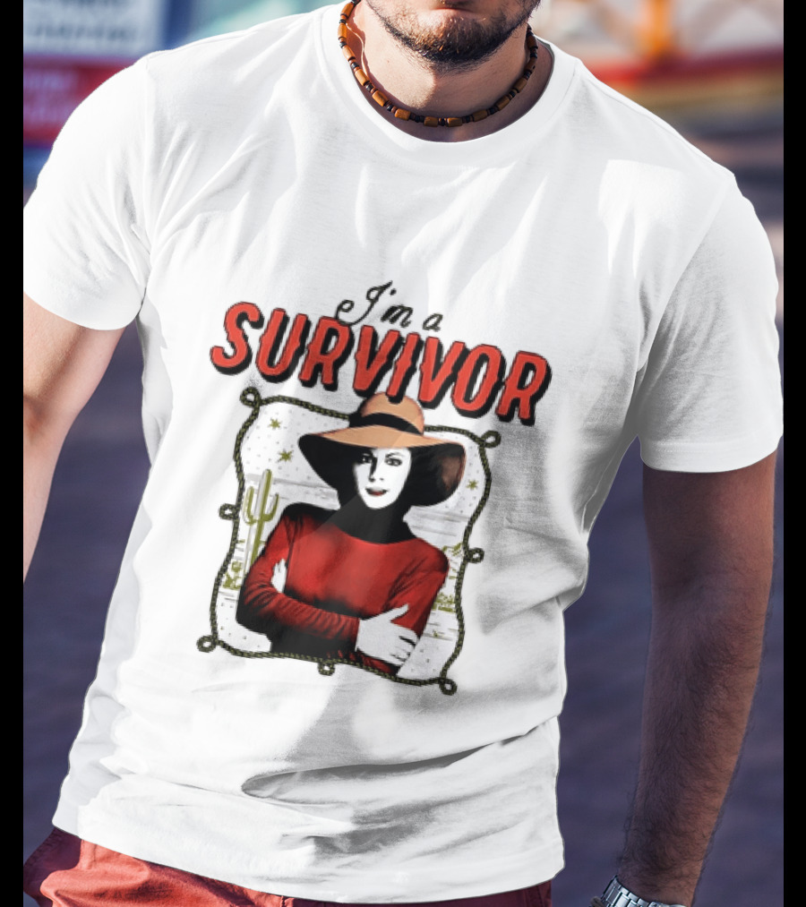 I'm A Survivor Woman Desert Vibes Western Cactus Hat T-Shirt
