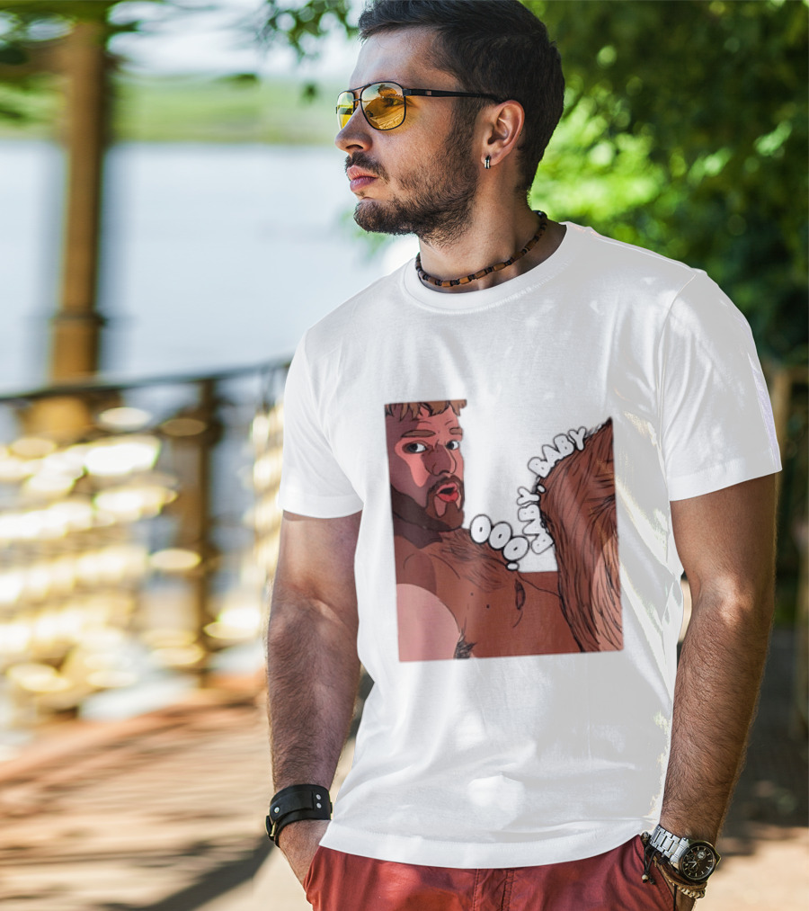 Ooo Baby Bearded Man Illustrated Expression T-Shirt