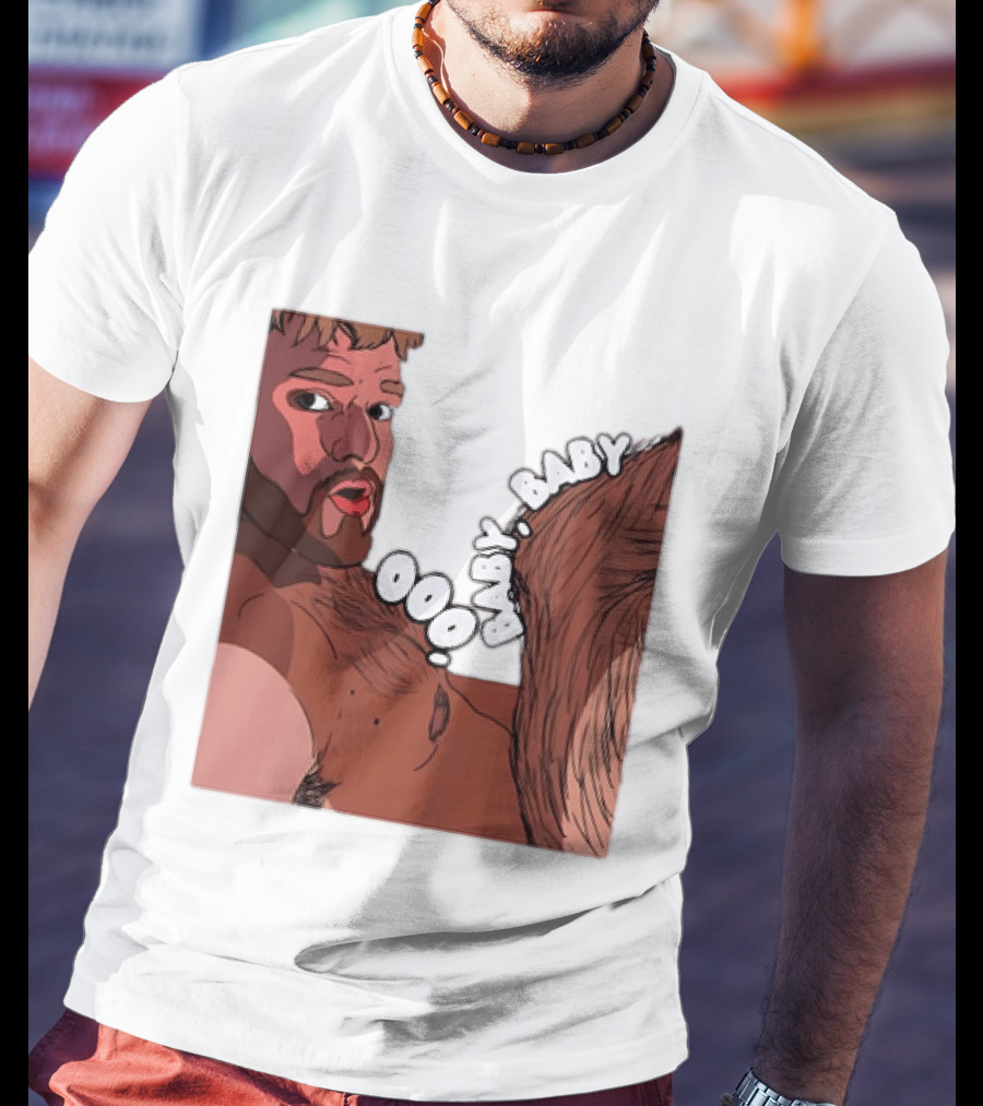 Ooo Baby Bearded Man Illustrated Expression T-Shirt