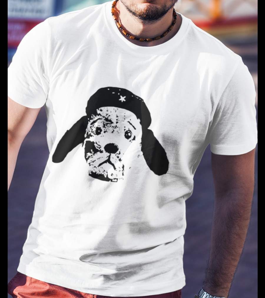 Che Guevara Dog Parody Beret Icon With Star T-Shirt