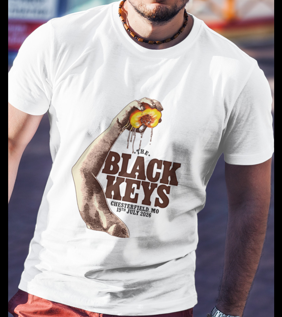 The Black Keys Chesterfield MO 19th July 2026 Peach T-Shirt