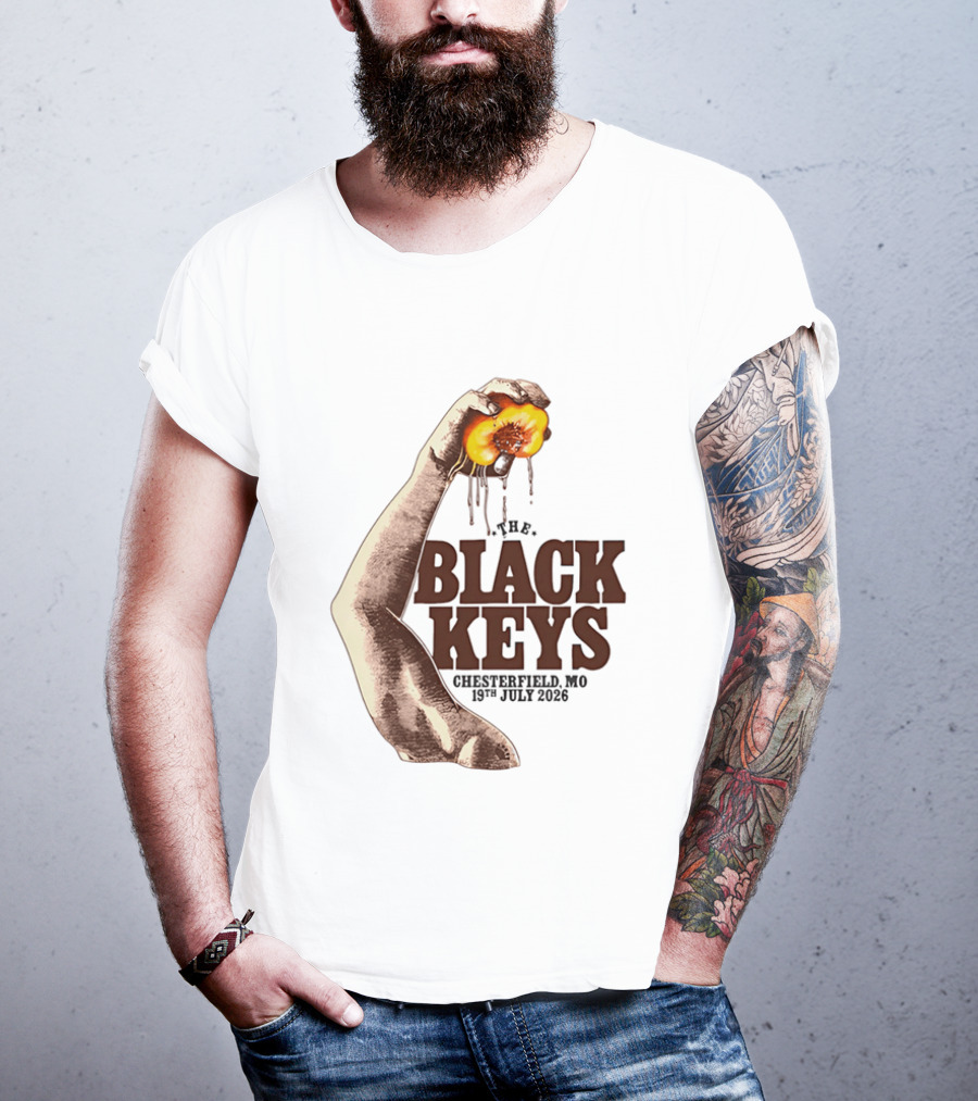 The Black Keys Chesterfield MO 19th July 2026 Peach T-Shirt