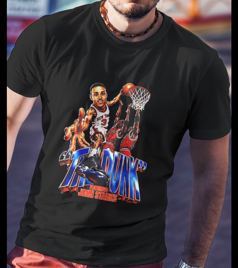 The Dunk Featuring John Starks Chicago Bulls NBA T-Shirt