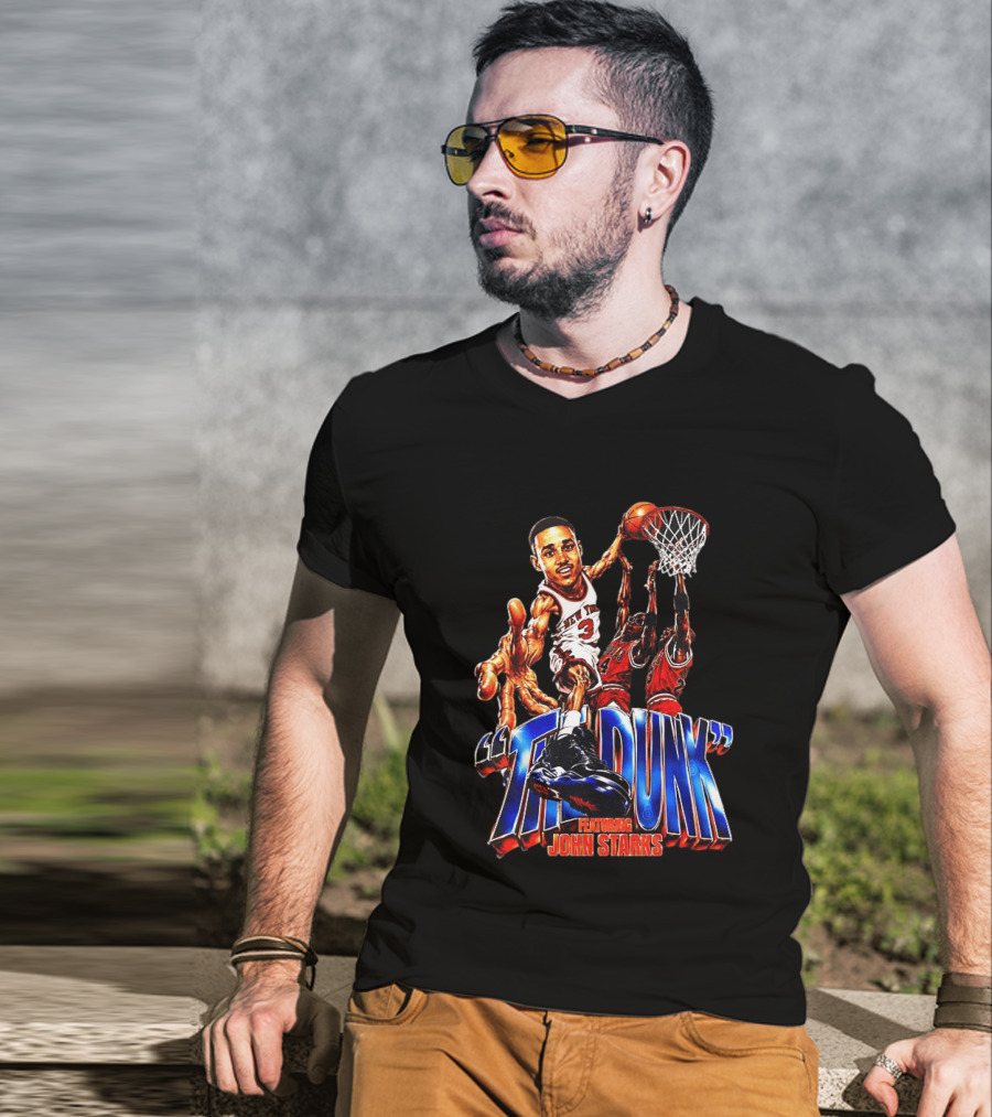 The Dunk Featuring John Starks Chicago Bulls NBA T-Shirt