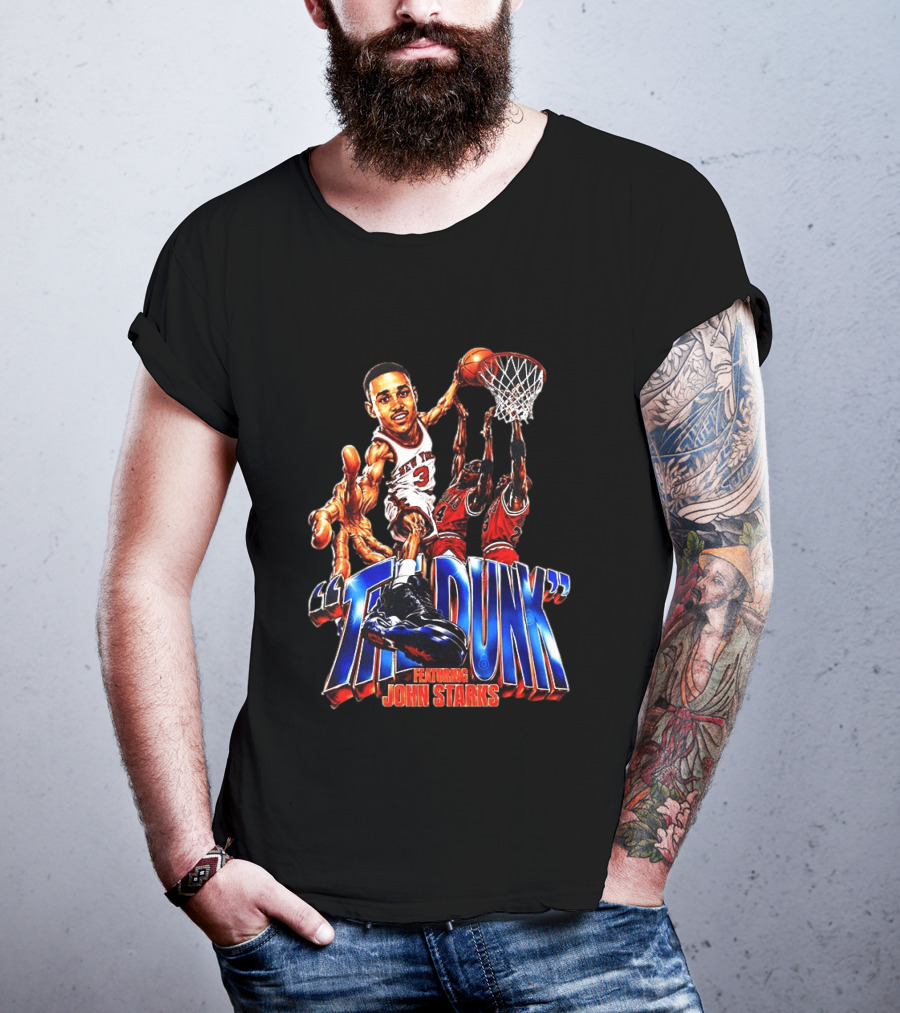 The Dunk Featuring John Starks Chicago Bulls NBA T-Shirt
