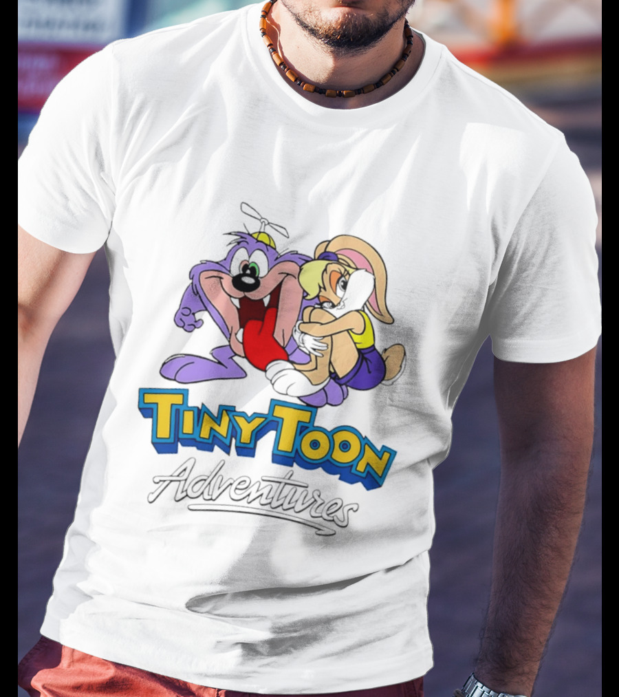 Tiny Toon Adventures Dizzy Devil Lola Bunny Cartoon Classic Characters T-Shirt