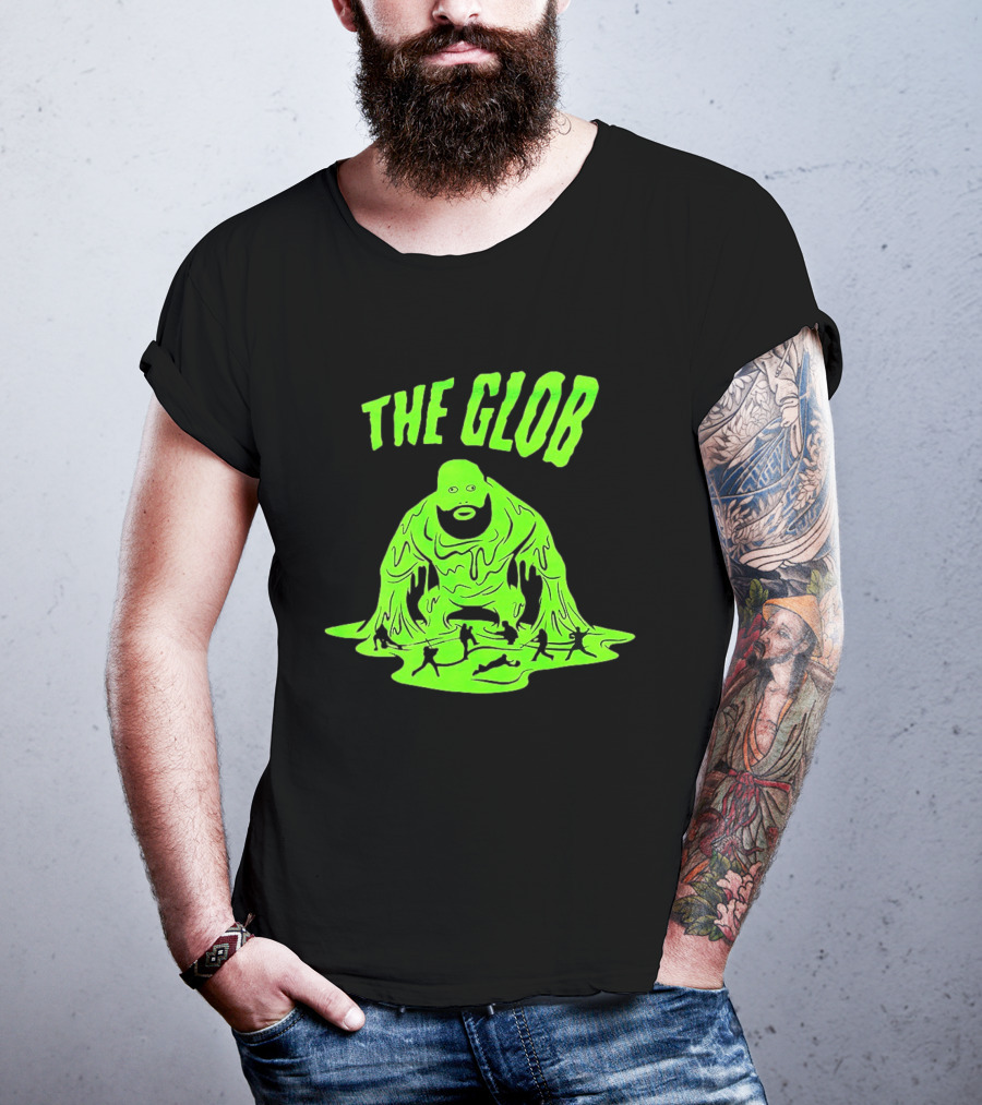 The Glob Justin Mason Melting Green Monster With Running Figures T-Shirt