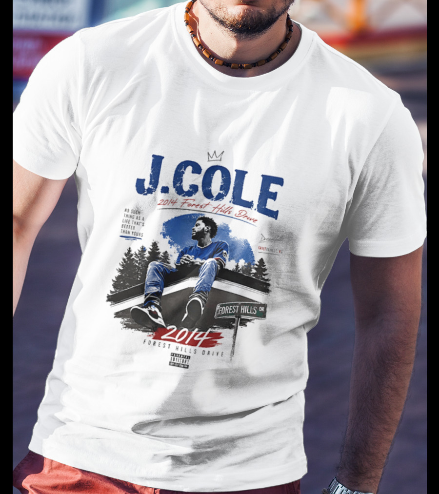 J Cole 2014 Forest Hills Drive Dreamville Rap Music Album Cover T-Shirt
