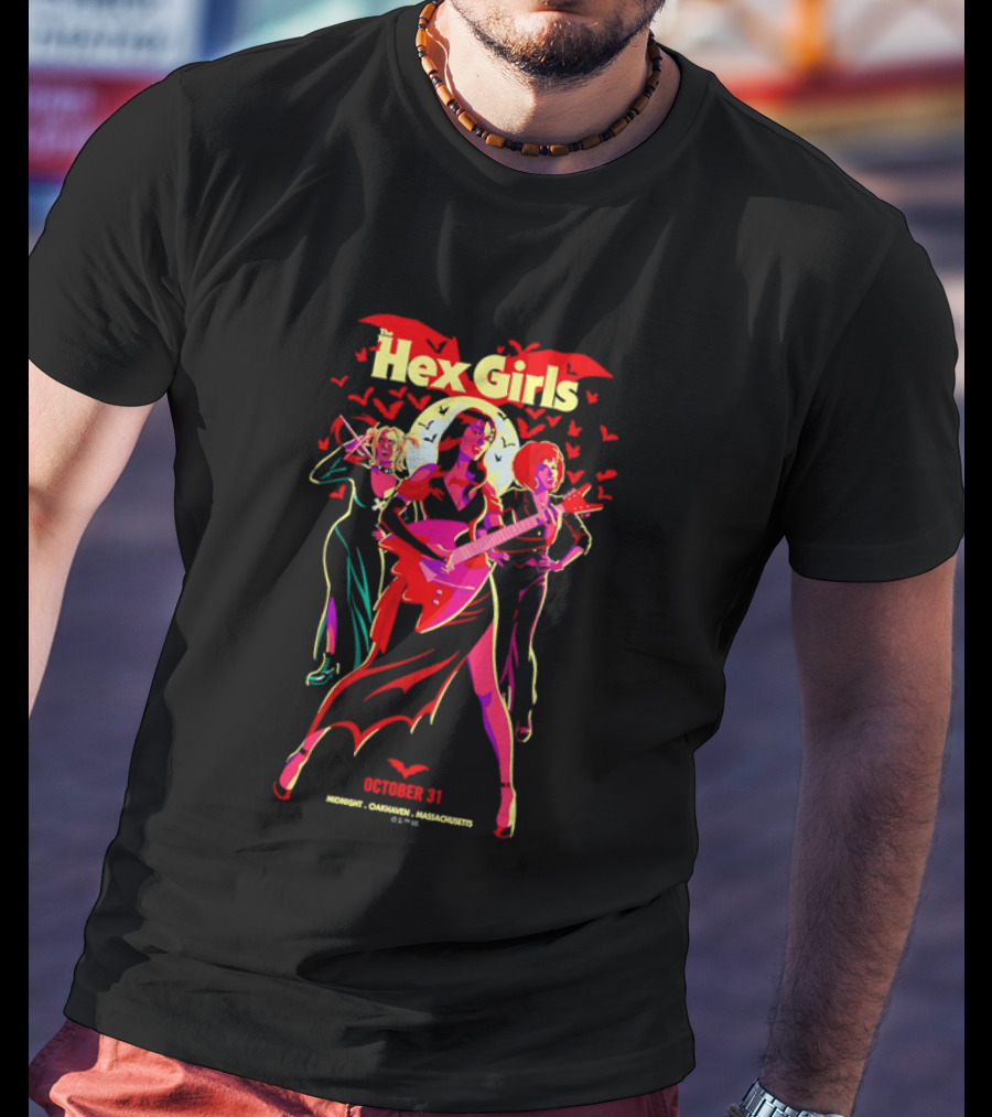 Hex Girls October 31 Midnight Oakhaven Massachusetts Halloween Band T-Shirt