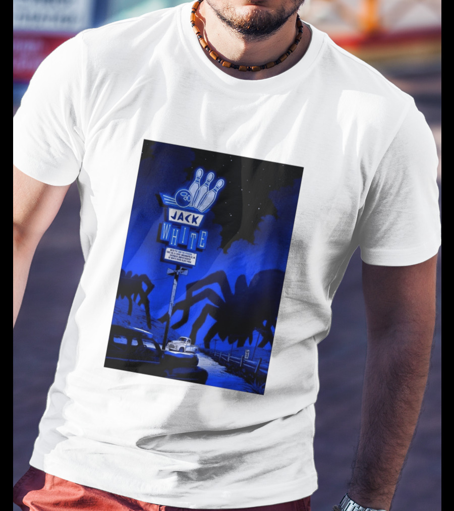 Jack White Indianapolis IN 2026 Everwise Amphitheater Event With Spiders And Bowling Sign T-Shirt
