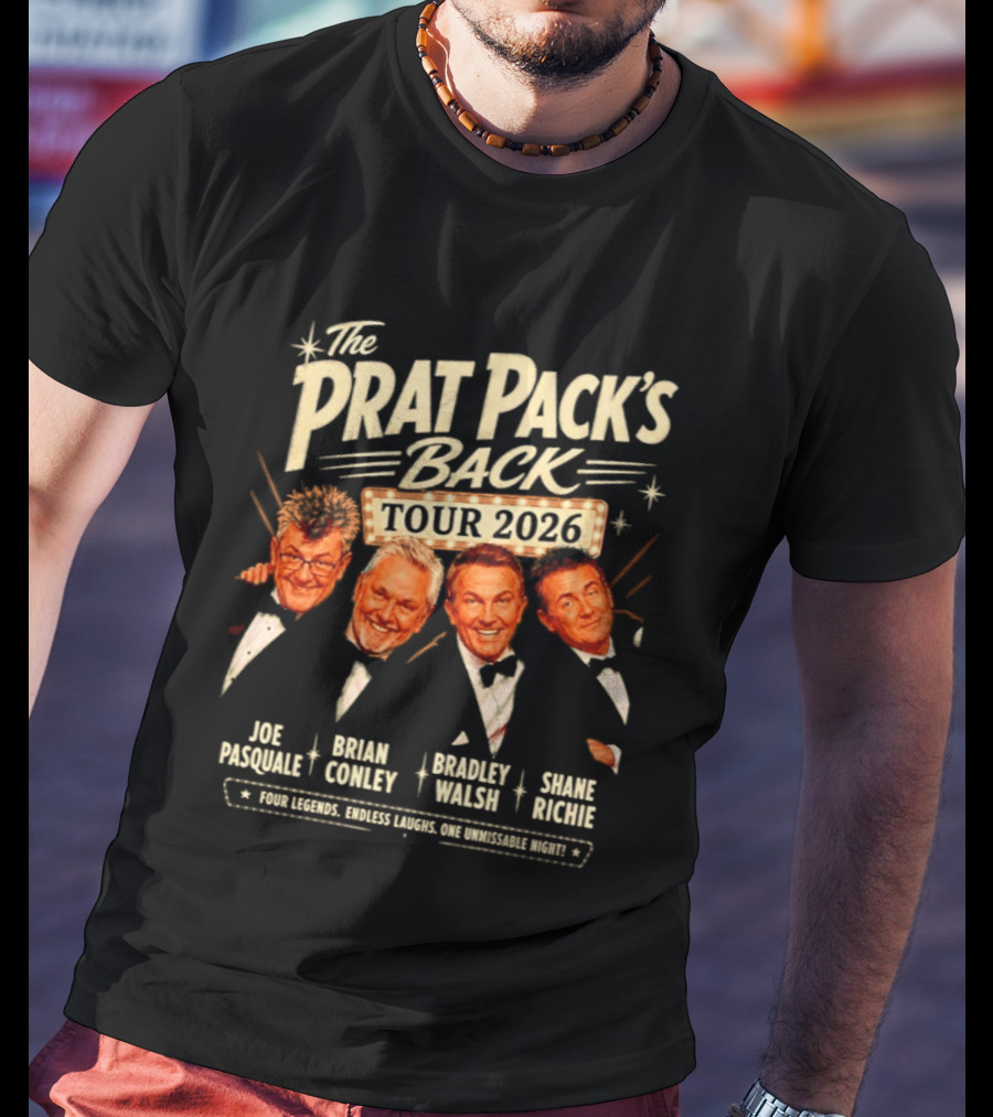 The Prat Pack's Back Tour 2026 Joe Pasquale Brian Conley Bradley Walsh Shane Richie T-Shirt