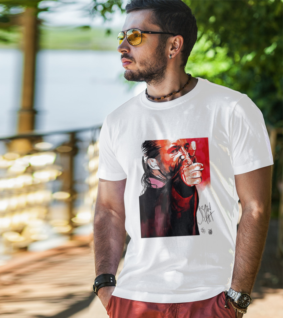 Jay White Rob Schamberger Signature Portrait Red T-Shirt
