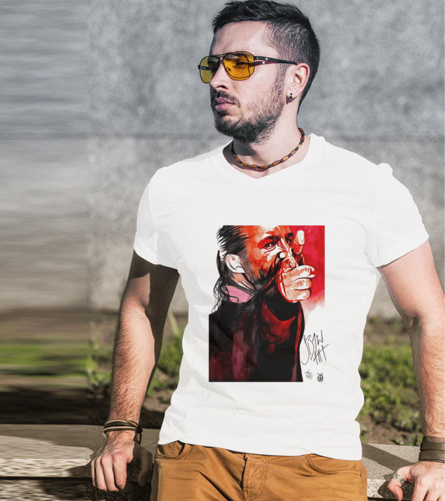 Jay White Rob Schamberger Signature Portrait Red T-Shirt