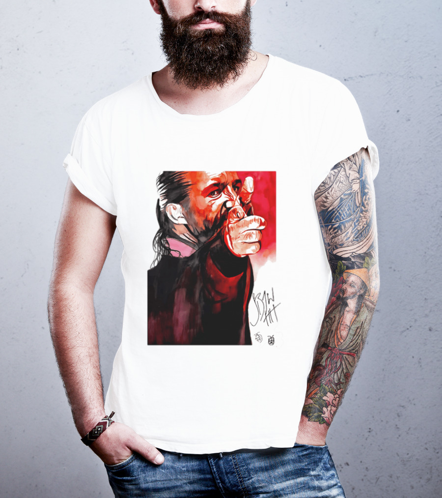 Jay White Rob Schamberger Signature Portrait Red T-Shirt