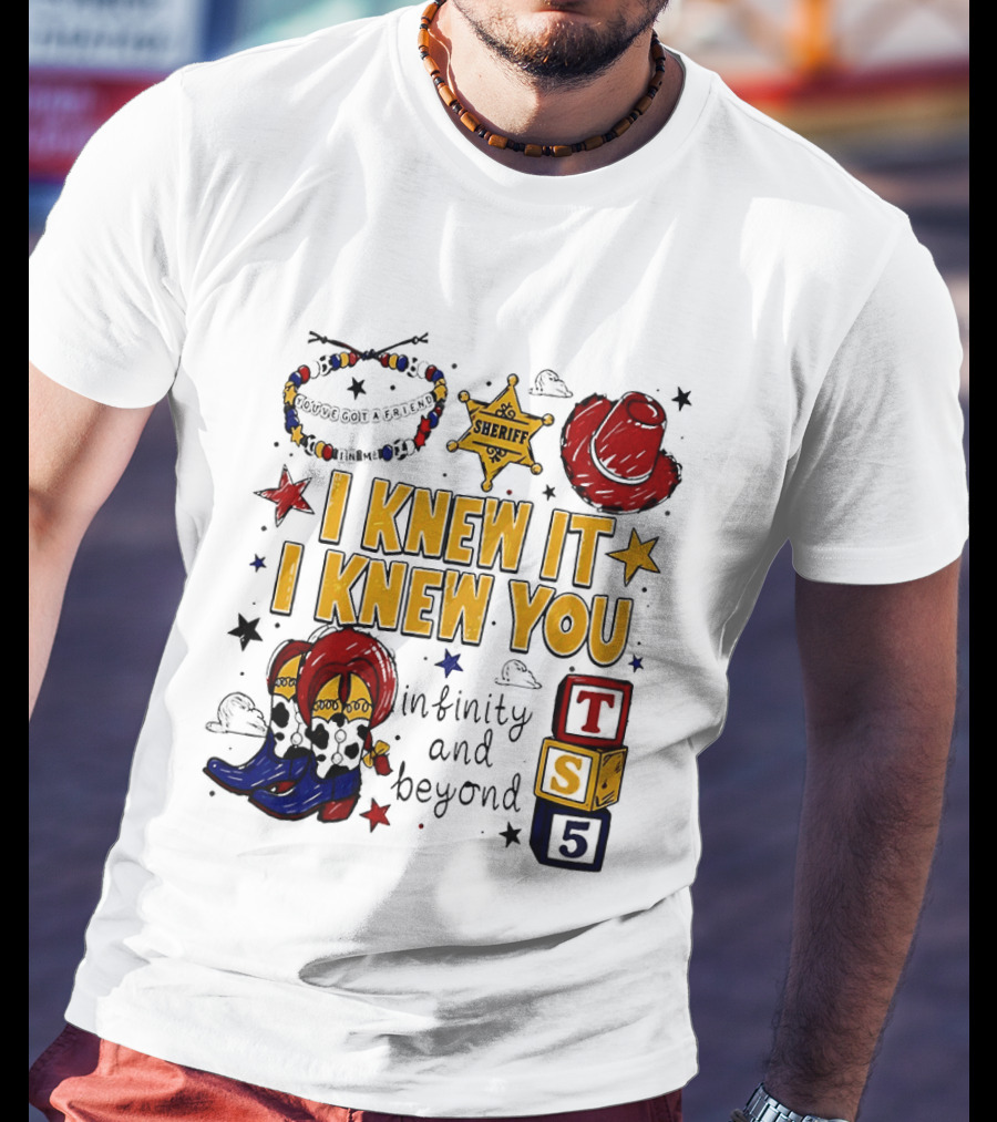 Woody Buzz Lightyear Sheriff Infinity And Beyond Blocks T-Shirt