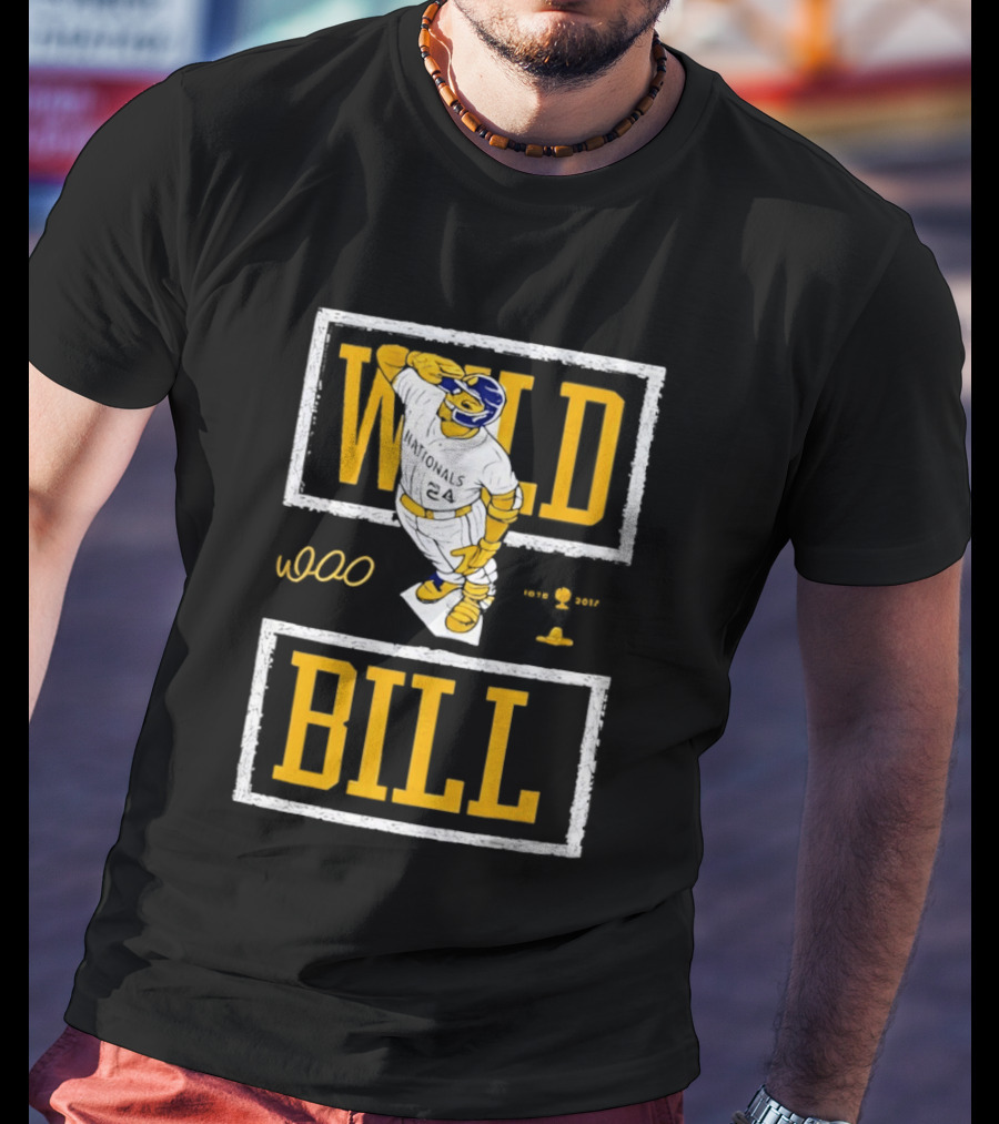 Wild Bill Nationals No 24 Baseball Player Batting Pose T-Shirt