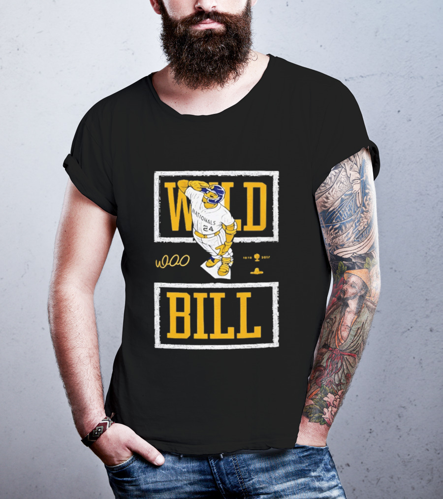 Wild Bill Nationals No 24 Baseball Player Batting Pose T-Shirt