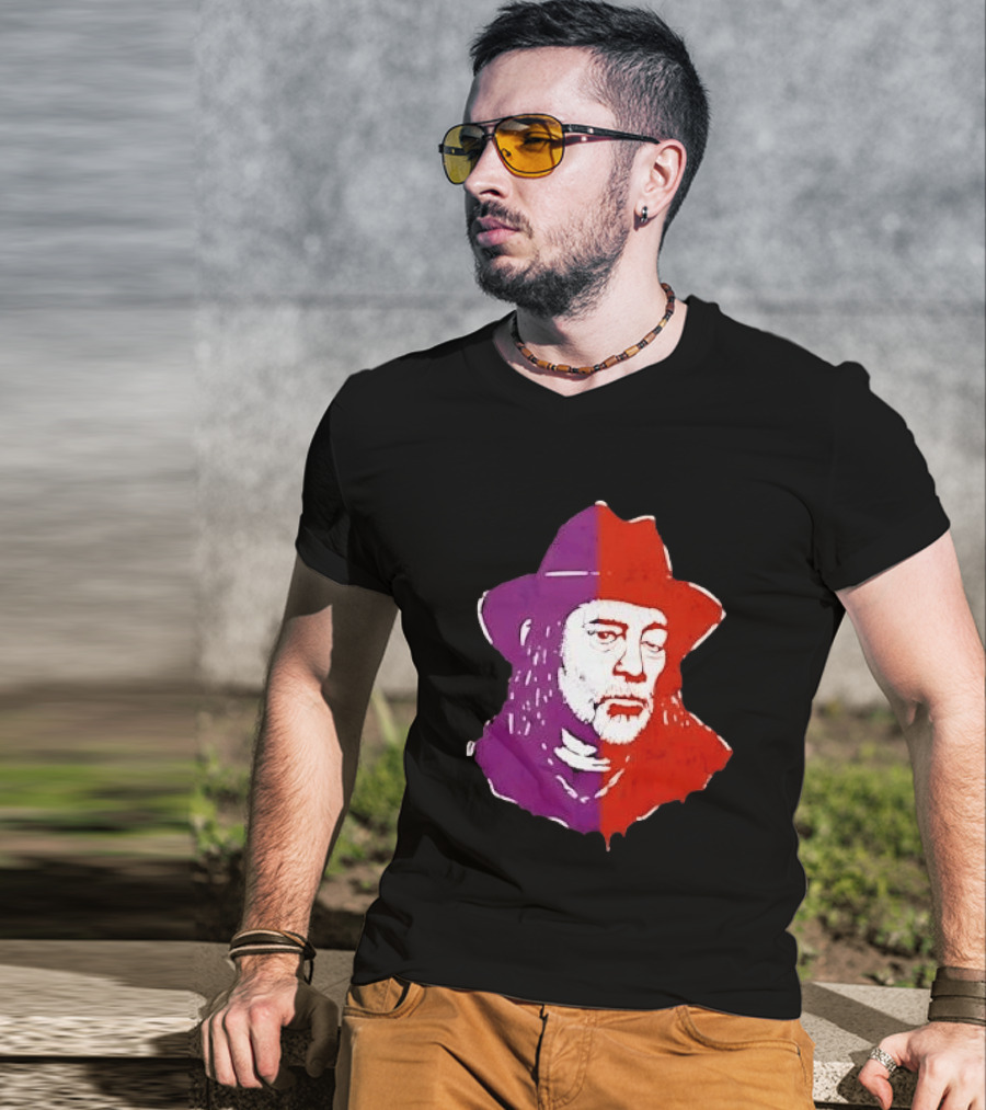 Willie Nelson Face Pop Art Style Cowboy Hat T-Shirt