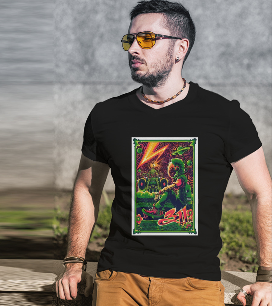 311 Merriweather Post Pavilion Columbia MD July 22 2026 Psychedelic Robot Alien T-Shirt