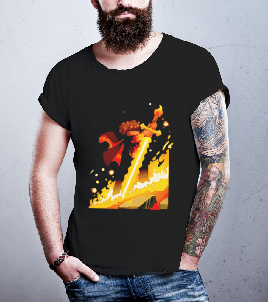 FlameFrags Sword Gaming Fantasy Adventure Warrior T-Shirt