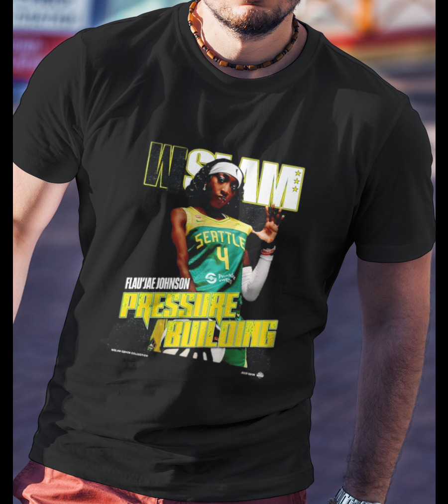 W SLAM Flau'jae Johnson Seattle Storm Pressure Building T-Shirt