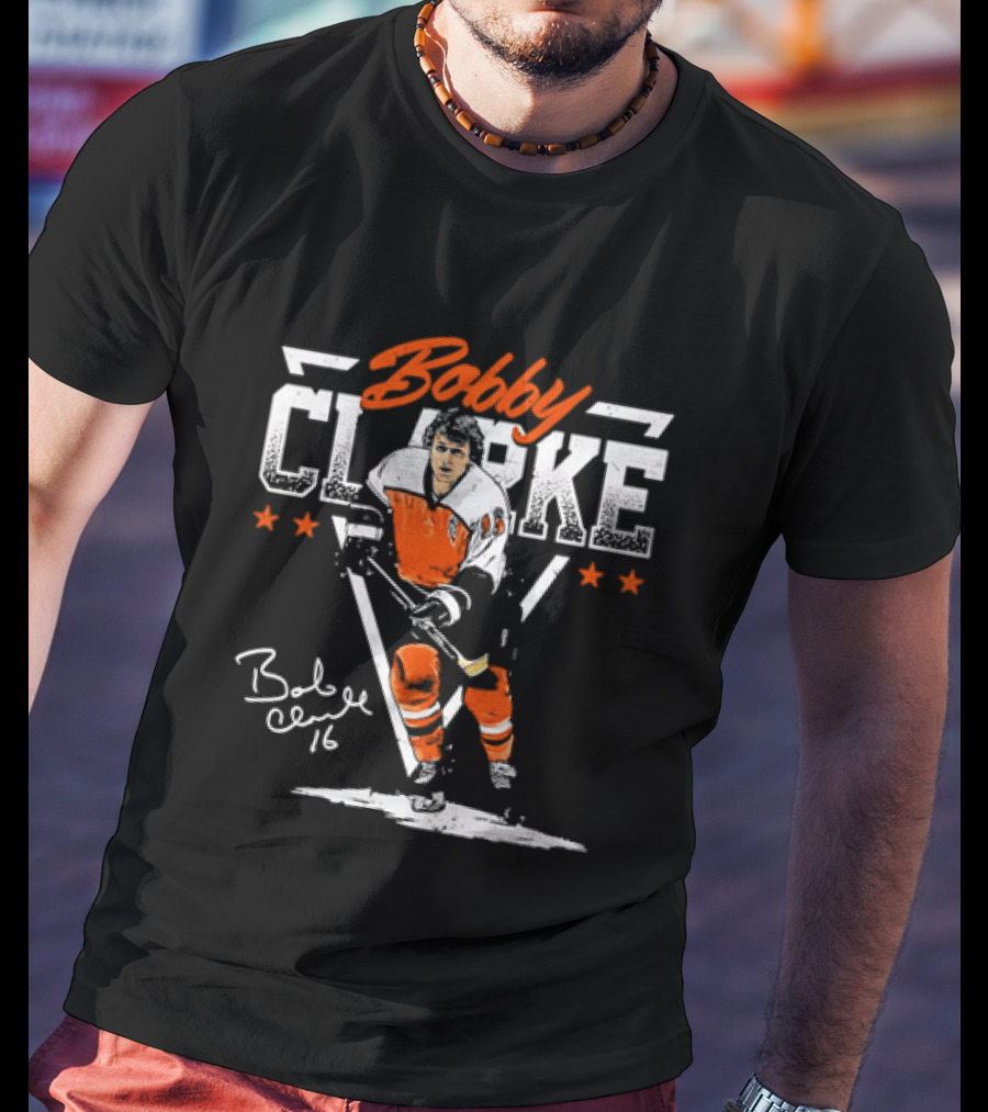 Bobby Clarke 16 Philadelphia Flyers Hockey Legend T-Shirt