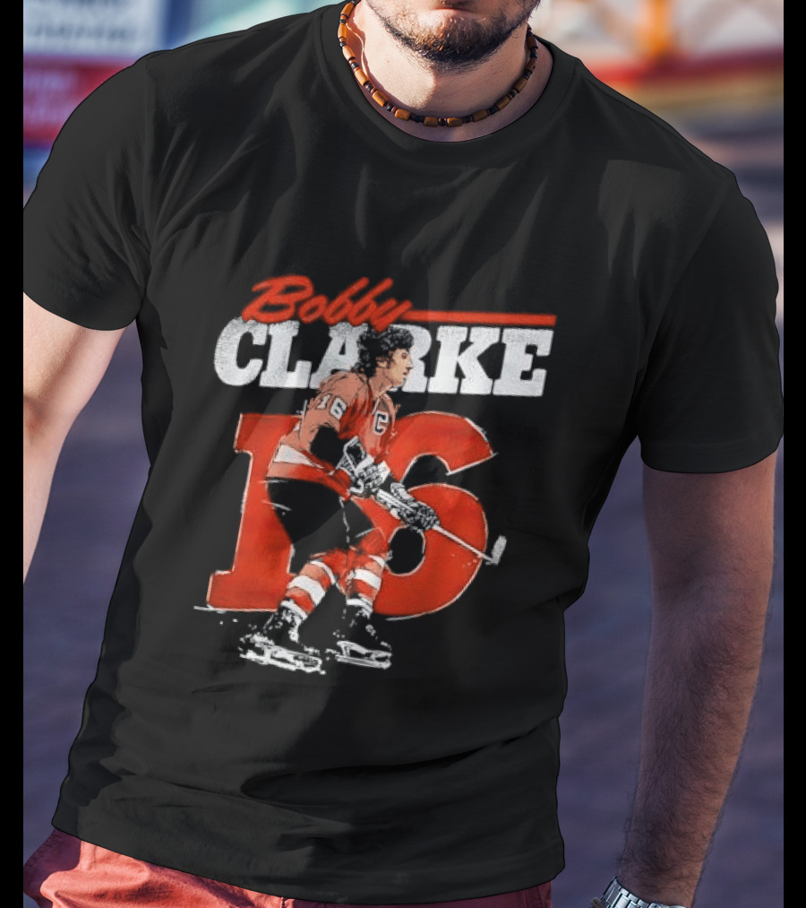 Bobby Clarke 16 Philadelphia Flyers Ice Hockey Legend T-Shirt