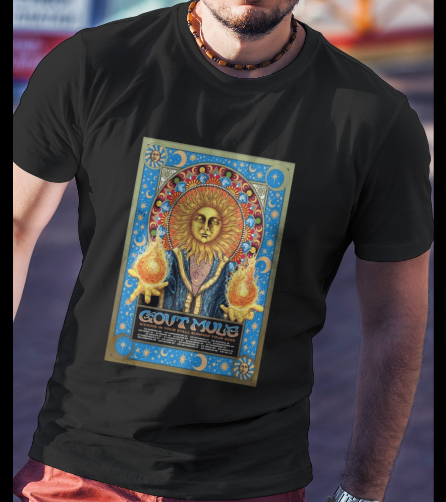 Gov't Mule Kicking In Your Stall Summer Tour 2026 Sun Fire T-Shirt