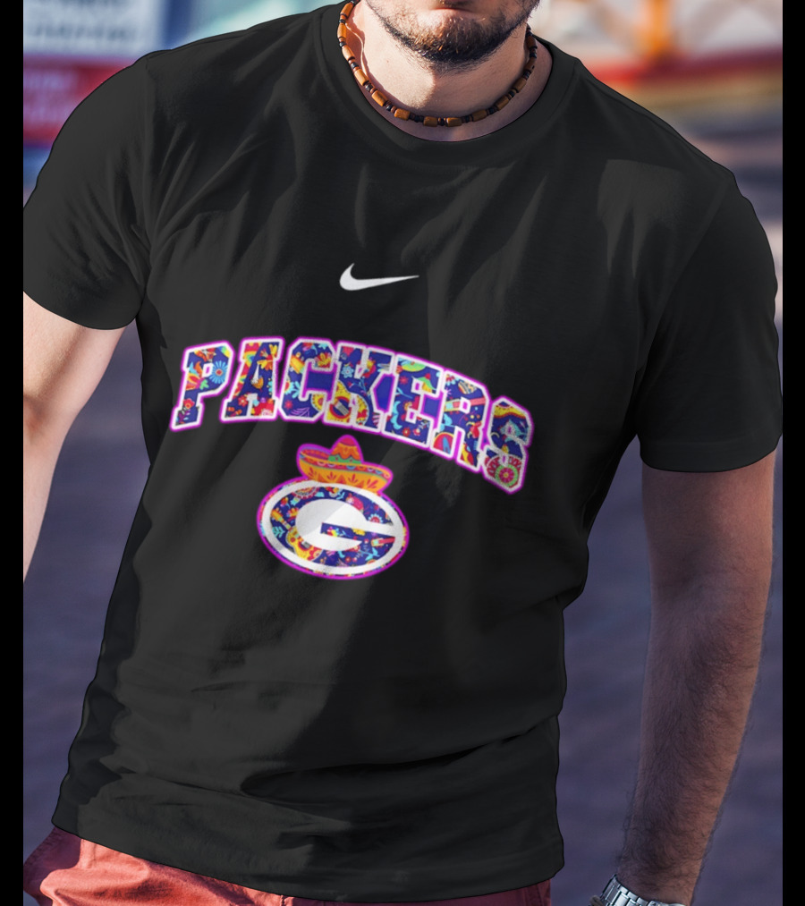 Packers Nike Hispanic Heritage Fiesta With Sombrero And Floral T-Shirt