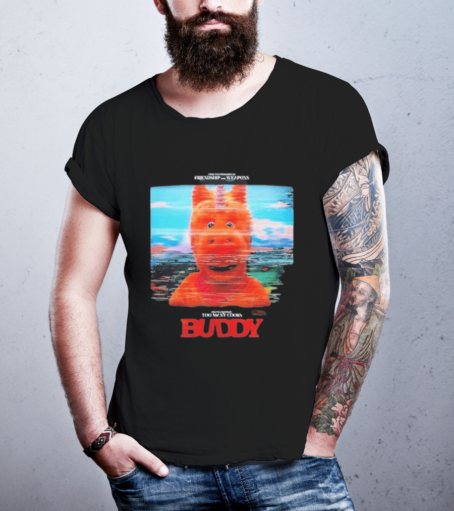 Buddy Unicorn Friendship And Weapons Movie Premiere August 28 2026 T-Shirt