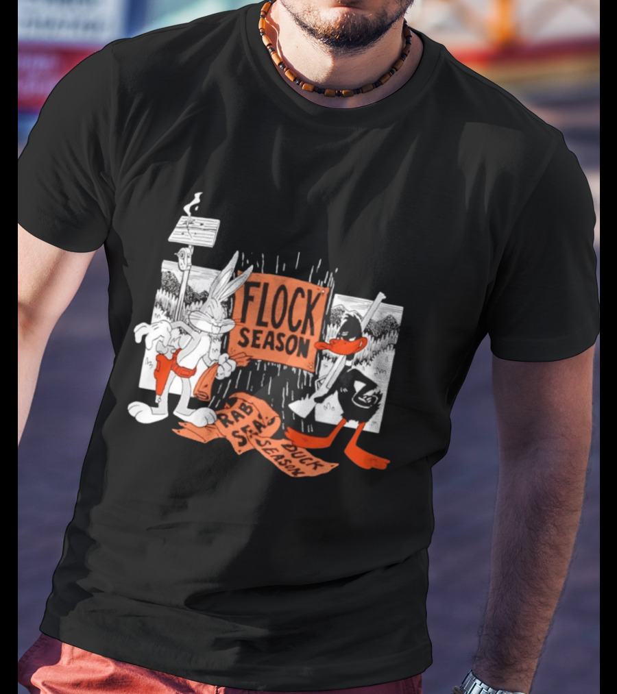 Bugs Bunny Daffy Duck Flock Season Looney Tunes Rabbit Season Duck Season T-Shirt