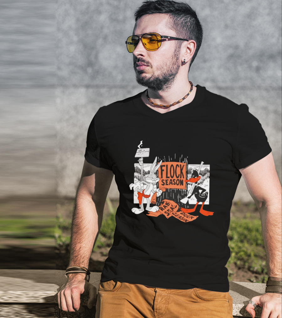 Bugs Bunny Daffy Duck Flock Season Looney Tunes Rabbit Season Duck Season T-Shirt