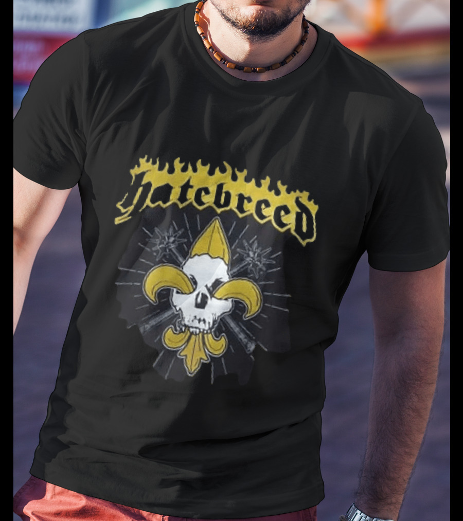 Hatebreed Summer Slaughter Tour 2026 New Orleans Tipitina's Uptown July 9 Fleur De Lis Skull T-Shirt