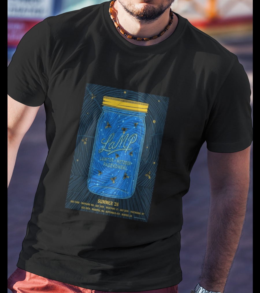 LAMP Summer '26 Tour Lawton Metzger Paczkowski With Fireflies And Dates T-Shirt