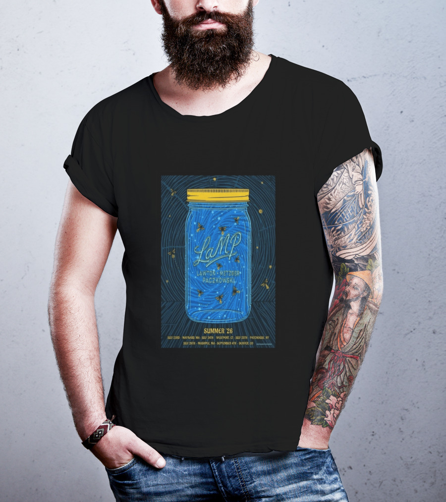 LAMP Summer '26 Tour Lawton Metzger Paczkowski With Fireflies And Dates T-Shirt