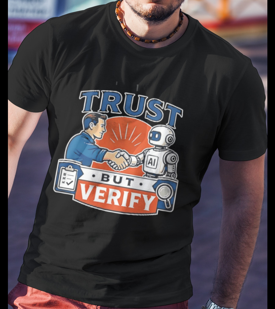 TRUST Human Handshake With AI Robot But Verify T-Shirt
