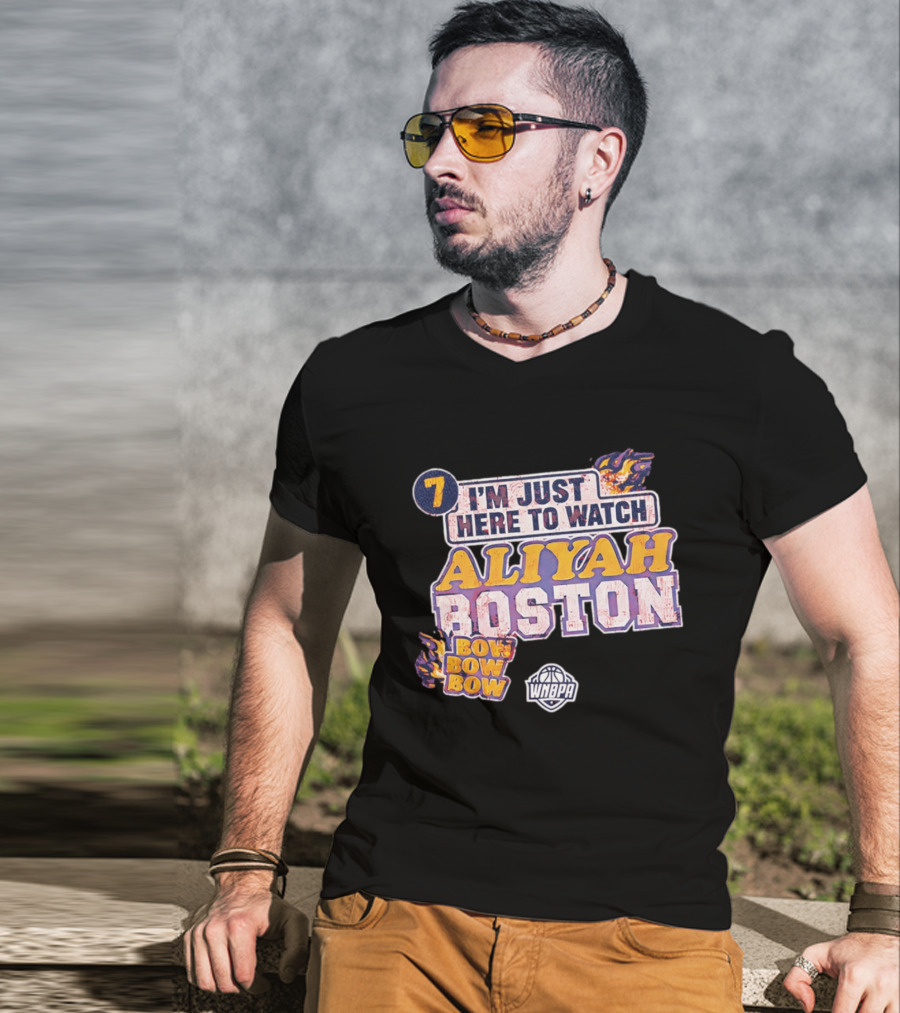 I'm Just Here To Aliyah Boston WNBA Bow Bow Bow 7 T-Shirt